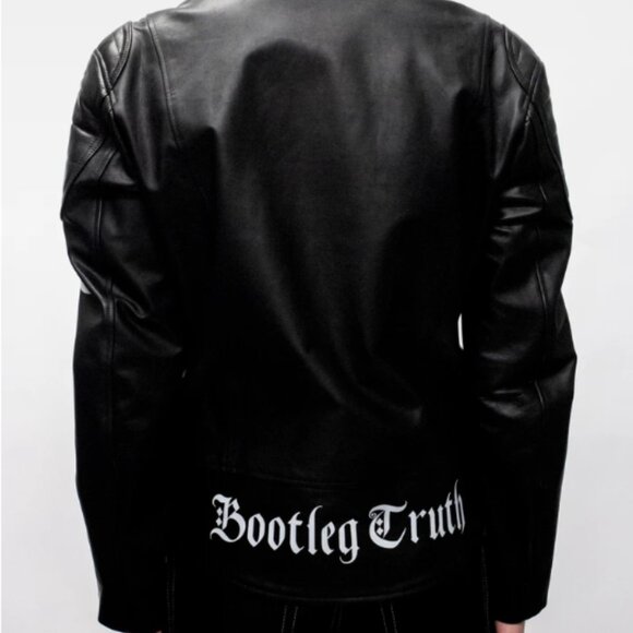 BNWT SS19 UNDERCOVER BOOTLEG TRUTH LEATHER JACKET 3 - Picture 1 of 15